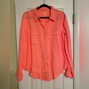 Lilly Pulitzer Seaview Linen Button Down